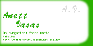 anett vasas business card